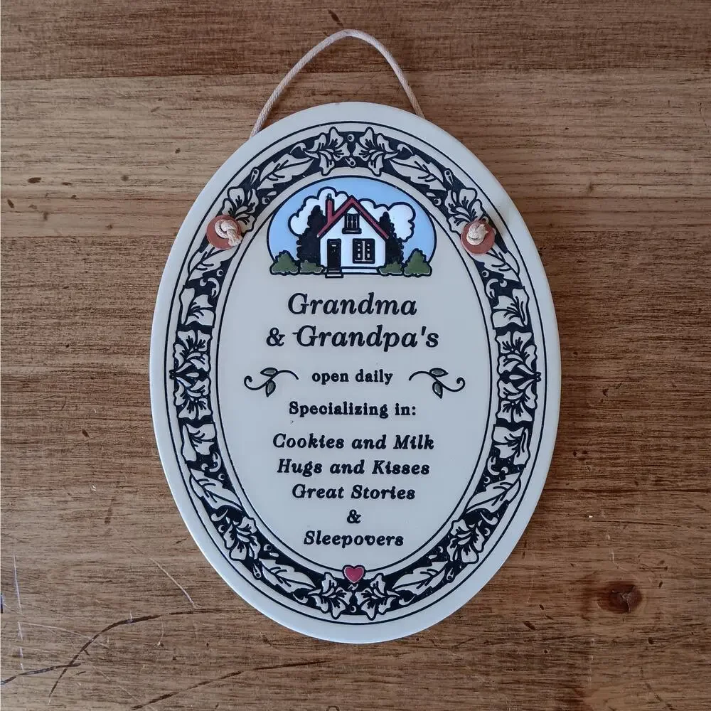 Trinity Pottery Grandma Grandpa Plaque